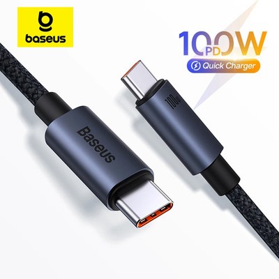 Baseus 100W USB C To Type C Cable Fast Charging High Speed Data Transfer