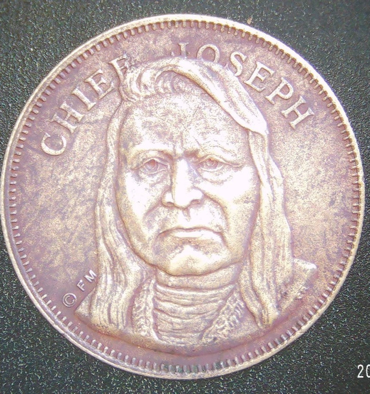 1970 Franklin Mint- CHIEF JOSEPH Token.
