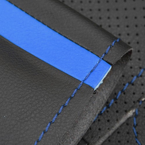 Blue Line Steering Wheel Leather Cover For Citroen C5 2001 2002 2003 04 05 2006 - Picture 4 of 10