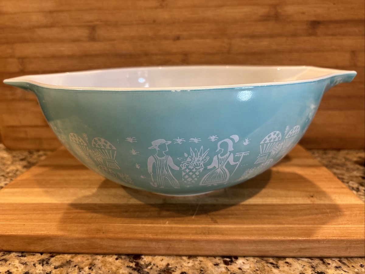Turquoise Pyrex Amish Pyrex Butterprint Cinderella Mixing Bowls Amish  Butterprint Vintage Pyrex Cinderella Mixing Bowl Set Of