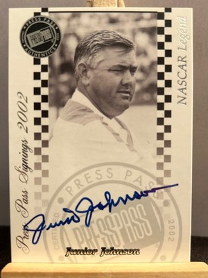 2002 Press Pass Signings Junior Johnson autograph card H.O.F Original Moonshiner