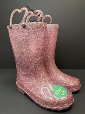 Western Chief Toddler Girls Abby Glitter RainBoots Pink 11 US 