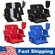 2-Pack 20" 24.5" Wide Stadium Seat, Folding Bleacher Chairs w/ Adjustable Back