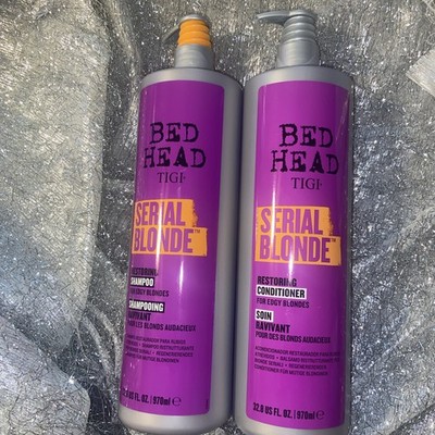TIGI Bed Head Serial Blonde Restoring Conditioner & Shampoo 32.8 Fl Oz Ea. New!