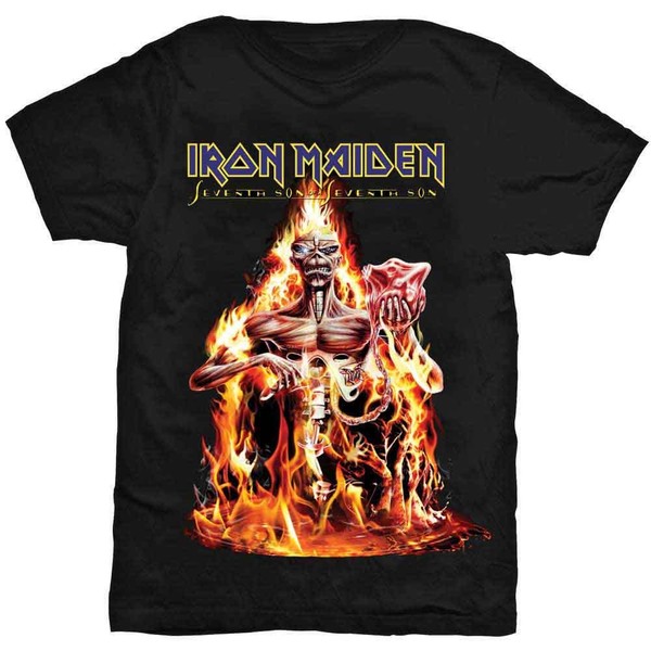 Iron Maiden T Shirt Seventh Son Band Logo Nue Offiziell Herren Schwarz-image