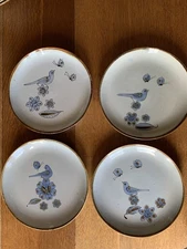 Set of 4 Ken Edwards El Palomar Dinner Plates ~10” Birds Tonala Mexico Pottery A