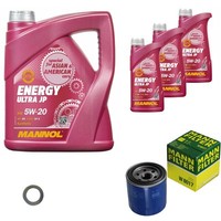 MANN-FILTER Inspektionspakete Mannol 8 L Energy 5W-20 FüR Hyundai I30 1.4 1.6