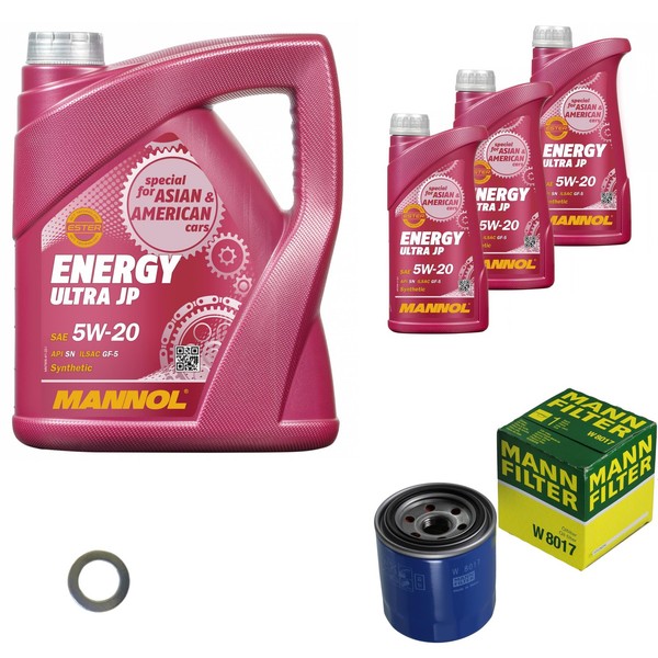 MANN-FILTER Inspektionspakete Mannol 8 L Energy 5W-20 FüR Hyundai I30 1.4 1.6-image