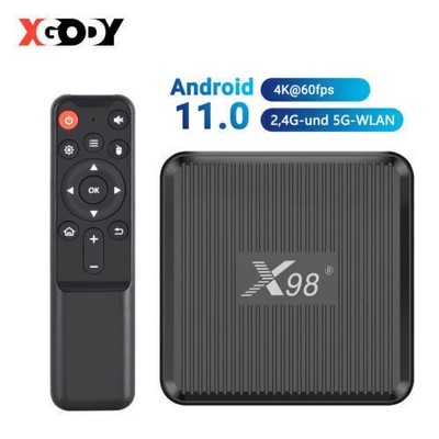 2023 Neu Smart TV BOX 2+16G Android 11.0 Quad-Core WIFI  2.4G/5G Media Player DE