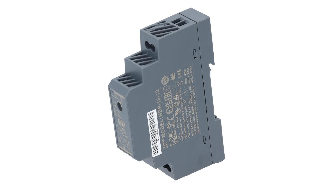 12V 1.25A 15W DIN Rail Power Supply Universal SLIM HDR-15-12