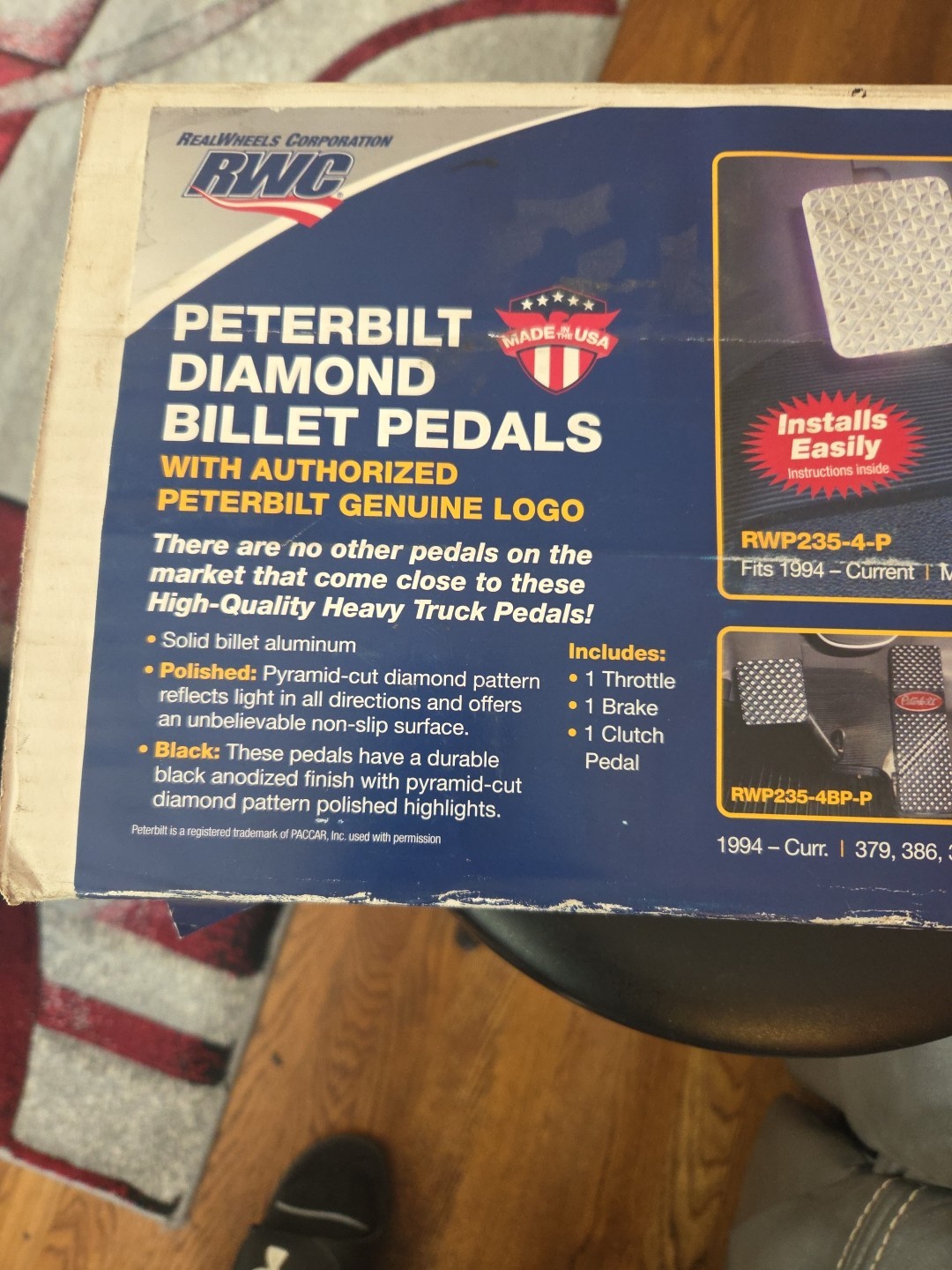 RWC GENUINE Peterbilt NEW Diamond Billet Pedals Models 567-578-587 2014-current