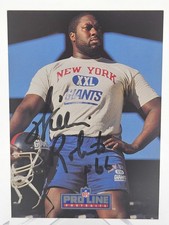 1991 Pro Line Portraits William Roberts NY Giants #171 Signed Autographed Card