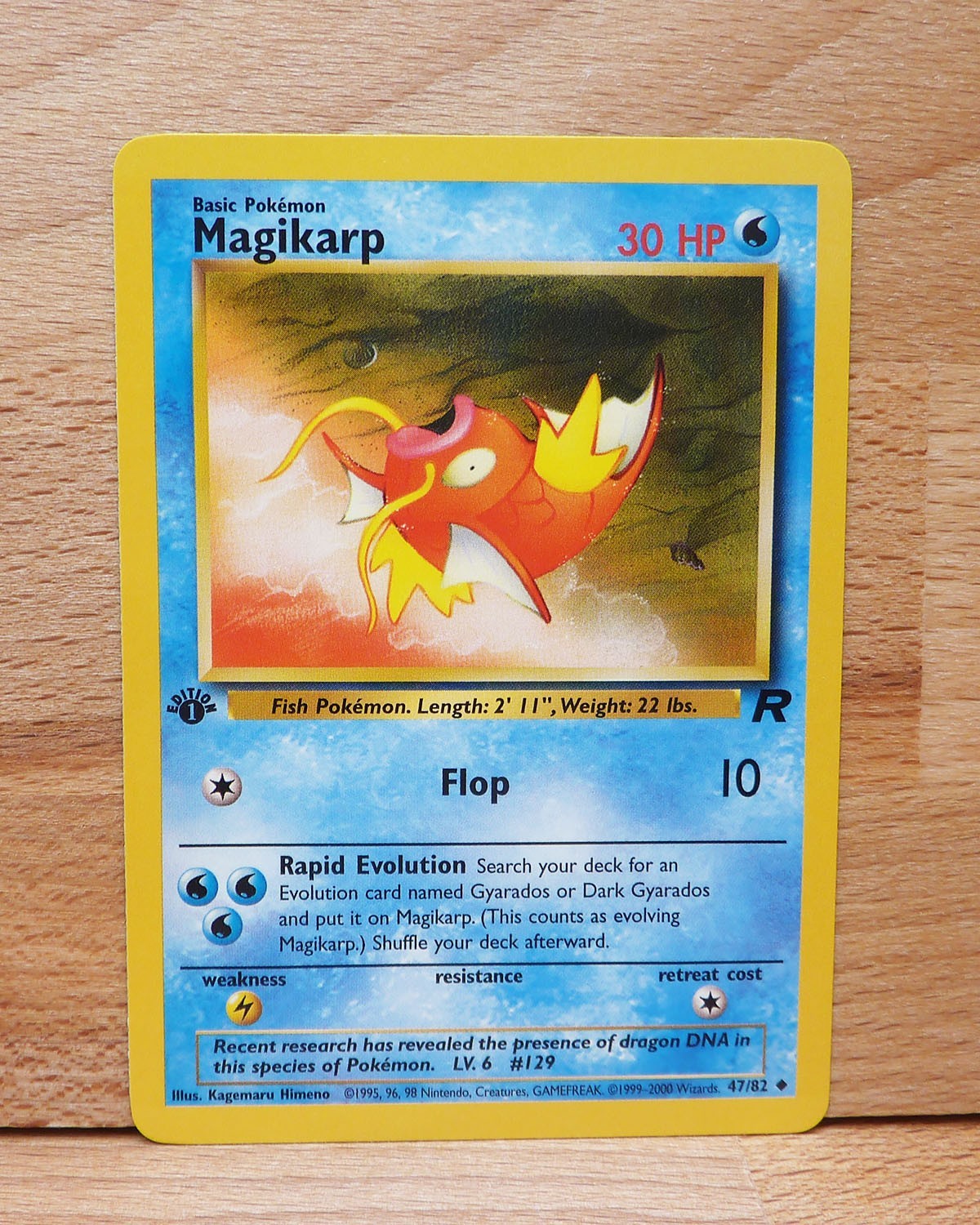 Magikarp 47/82 1st Edition Team Rocket Pokémon TCG Card NM