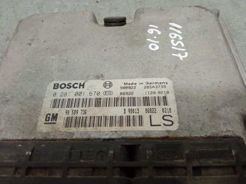 0281001670 motorsteuergerät OPEL ASTRA - G 1998 - 2009 - BERLINA 1998 116517