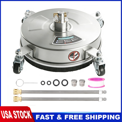 #ad #ad 14quot; Pressure Washer Surface Cleaner Patio Stainless Steel 4000 PSI with 4 Wheels $47.43