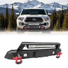 Aaiwa New Stubby Front Bumper For 2016-2023 Toyota Tacoma W3x Led Lightsd-ring