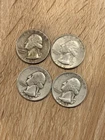 Lot Of 4 Silver Washington Quarters