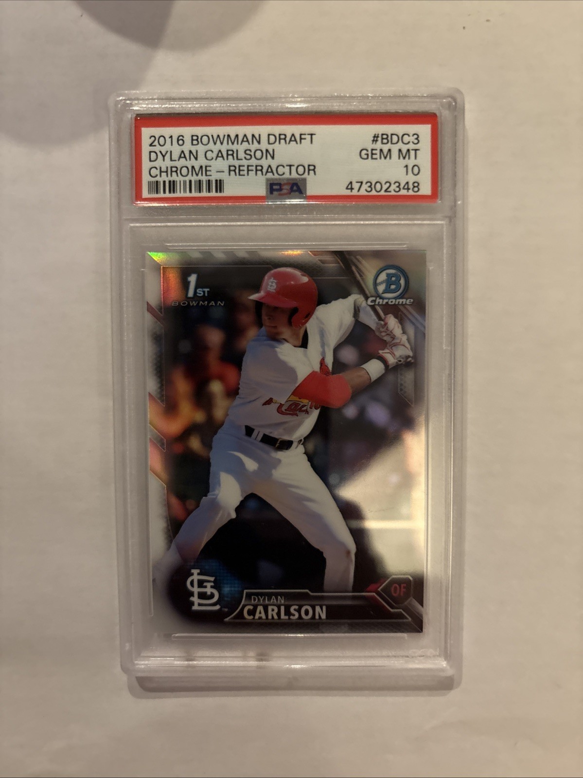 2016 Bowman Draft - Chrome Draft Picks Dylan Carlson #BDC-3 Refractor (RC)