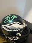 Saquon Barkley & Jalen Hurts Signed Eagles Mini Helmet NFL Autograph