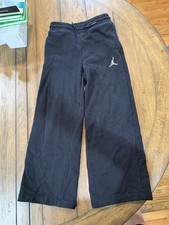 Nike Air Jordan Jumpman Fleece Pants Boys M 10-12 YRS Black Drawstring Pull On