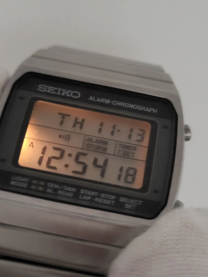 Japan [N. MINT] 1981 Seiko Quartz Chrono Watch A939-5010 Men's Digital Lcd Rare - Image 4 of 4