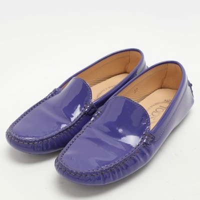 Tods Purple Patent Leather Slip On Loafers Size 37 | eBay display picture 1