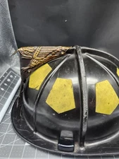 Vintage Bullard Fire Fighter Fireman Helmet w/ Eagle Crest