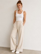 Rino & Pelle Donata Wide Leg Lounge Pants Oat...