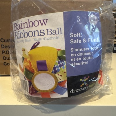 Discovery Toys Rainbow Ribbon Ball-activity Ball For 3+months 5in Diameter New