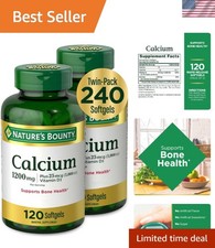 Calcium Plus Vitamin D3 Softgels 120Ct 2Pack