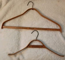 Lot of 2 VTG Wood Hanger Buffalo, NY Kleinhans Central Dry Clean Advertising