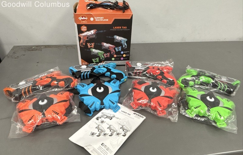Vatos Laser Tag Set 4 Guns 4 Vests Infrared Countermeasure Rechargeable With Box