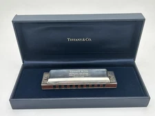 Vintage Tiffany & Co Sterling Silver 925 Harmonica Made In Germany Original Box