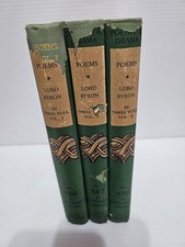 Lord Byron Poems 3 Hardback Volumes Everyman Libraries Published 1948 Good Cond