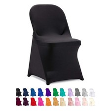 Peomeise Stretch Spandex Folding Chair Cover for Wedding Party Dining Banquet Ev