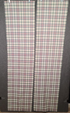 Longaberger Set of 2 Window Valances Market Plaid 72 X 17 Red Blue White Green