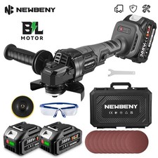 125 mm Brushless Cordless Angle Grinder Cutter 2 Battery & Charger & Case & Disc