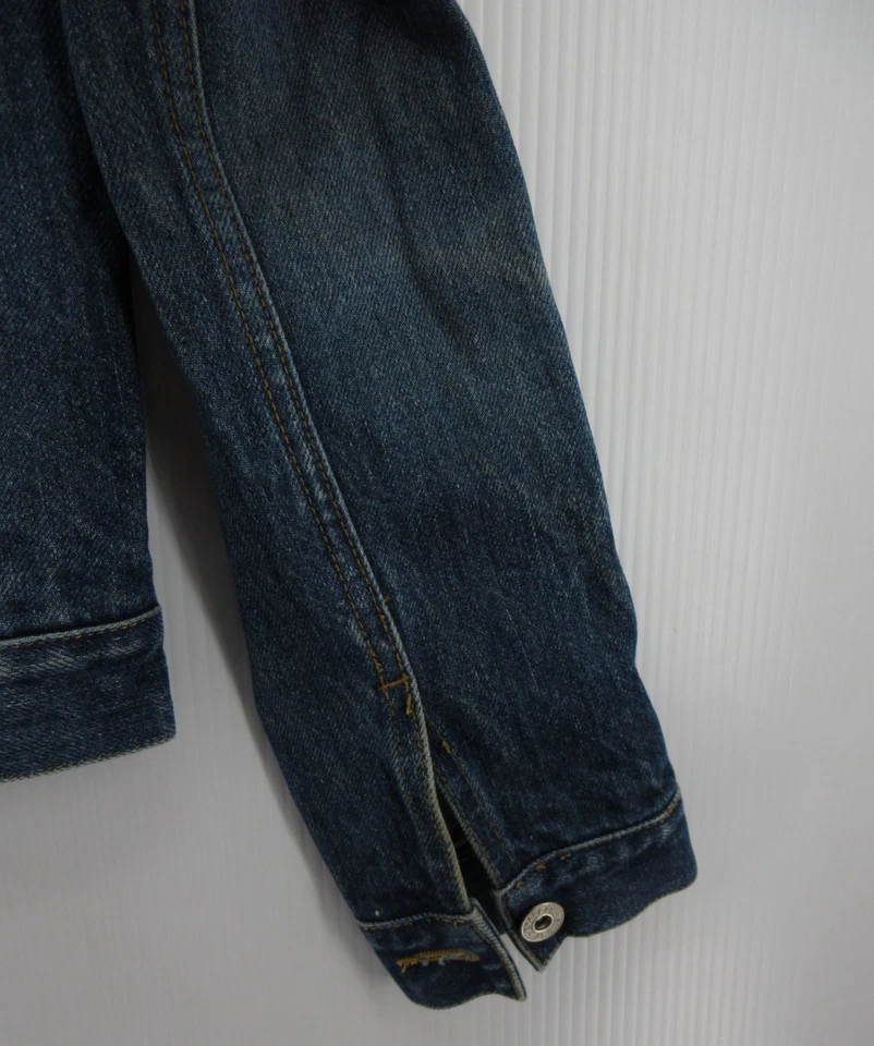 Chaqueta Jeans VINTAGE Express Mujer Pequeña Azul Camionero Denim Moto Abotonada Y2K * Foto 3 de 4