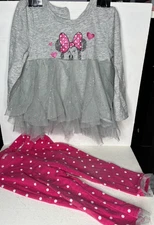 Disney Baby Minnie Mouse 2 PC Outfit Set 18 Month EXCELLENT