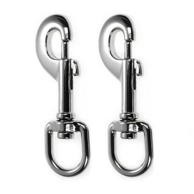 GANZOO Karabiner-Haken mit Drehgelenk, 2 Stück im Set, Dreh-Karabiner für Hundeleine