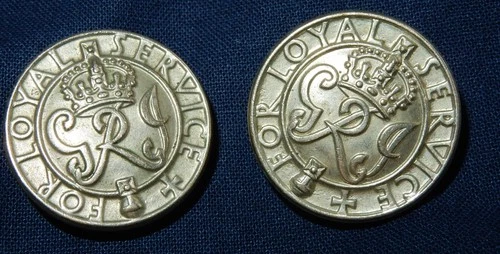 2 x WW2 FOR LOYAL SERVICE MILITARY WOUND BADGE MILITARY WORLD WAR II