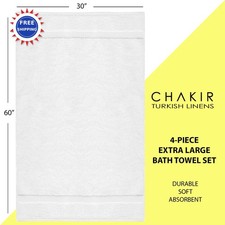 30 x60 Extra Large Bath Towels Chakir Turkish Linens Hotel Quality Cotton Luxury