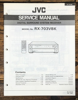 #ad JVC RX 703V RX 703 V Receiver Service Manual *Original* $19.97