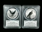 2023-S $1 Reverse Proof  Morgan/Peace Dollar 2pc Set PCGS PR70 "DAVID HALL 7522