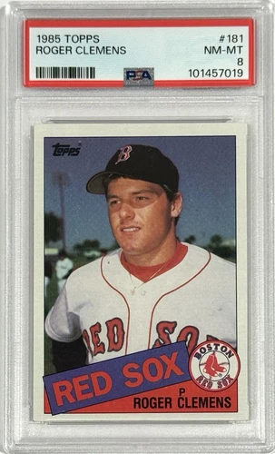 1985 Topps #181 Roger Clemens PSA 8 NM-MT Rookie RC Red Sox