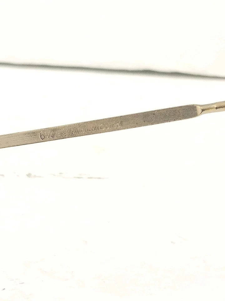 Винтажные Американские Оптические Шаблоны Кабелей AO Авиаторские Рамы Только 6 1/4 - Изображение 3 из 4