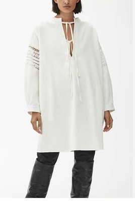 Arket Tunic Heavy Canvas Pop Over Shirt Chore Uk 12-14 38 Eu Oversized Lagenlook