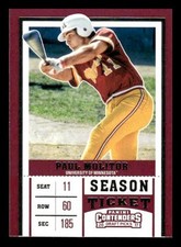 2017 Panini Contenders Draft Picks #18b Paul Molitor Minnesota Golden Gophers
