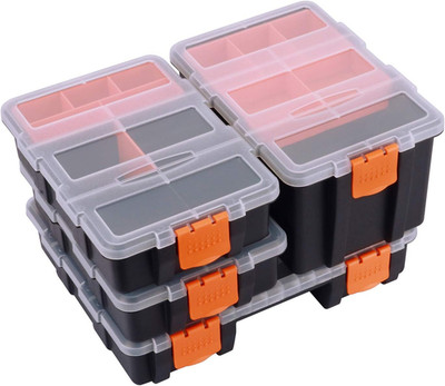 4 Piece Set Toolbox Hardware & Parts Organizers, Versatile and Durable Storage,