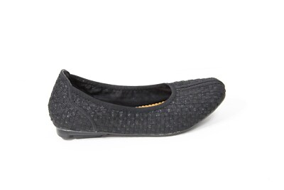 Bernie Mev Ballet Flat EU 36 Black woven Shoe Women Slip on style work teacher